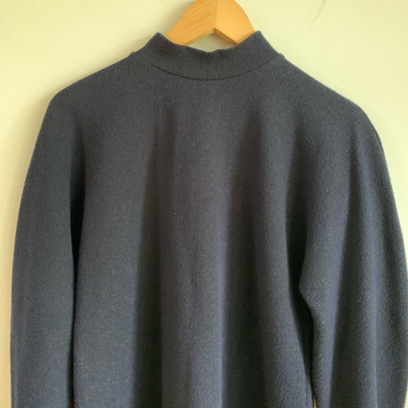 Zara Black and Navy Shift dress Ballon sleeve - Picture 6 of 11